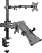 Equip 13"-32" Articulating Dual Arm Monitor Laptop Desk Mount Bracket