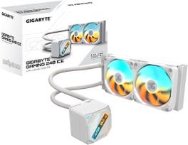 Gigabyte GAMING 240 ICE Liquid CPU Cooler- 2x120mm ARGB Fans, slide-in interlocking mechanism, DAISY-CHAIN, Intel LGA 1851 and AMD AM5 Compatible