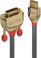 Lindy HDMI an DVI-D Single Link Kabel Gold Line 2m