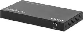 Manhattan 4K@60Hz 3-Port HDMI Switch, Switches Between Three HDMI Inputs on One HDMI Output (3x1), 18G, Automatic and Manual Switching, IR Remote Control, Black