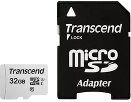 "CARD microSD Card 32GB Transcend SDHC USD300S-A w/Adapter"