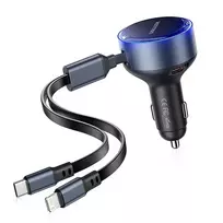 MOBILIOJO TELEFONO ĮKROVIKLIS AUTOMOBILIUI USB/3P JUODAS FFOB0 VENTION
