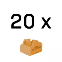 Lindy 47898 jungčių blokatorius Prievadų blokatorius RJ-45 Oranžinė Akrilonitrilo butadieno stirenas (ABS) 20 vnt