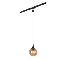 Šviestuvas bėginei sistemai Trio Duoline, E14, 1 x 4 W, gintaro sp. / juoda sp.