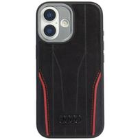 Audi R8 Natūralios odos Magnetinis dėklas telefonui iPhone 17 - juodas ir raudonas
