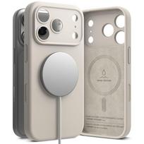 Ringke Silikoninis magnetinis MagSafe dėklas telefonui iPhone 17 Pro - smėlinis