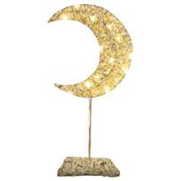 Dekoratyvinė naktinė LED lempa Mėnulis 38 cm, auksinė