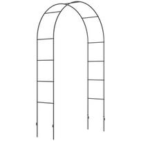 Metalinė sodo arka vijokliniams augalams, juoda, 140×40×240 cm, 1 vnt