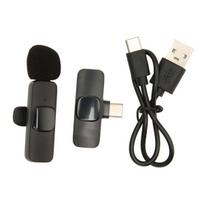 Mikrofonai, USB C belaidis „Lavalier“ mikrofonas, mini atvartas, „Plug and Play“.