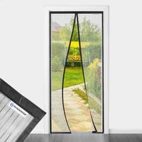 Magnetinis Automatiškai Užsidarantis Balkono Durų Tinklelis Nuo Vabzdžių Design4Door 85X195 Cm Juodas, 85x195 cm