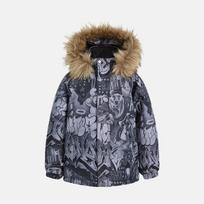 Huppa Berniukų žieminė striukė MARINEL, dark gray pattern, 116