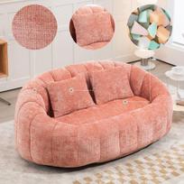 Bean bag sėdmaišis su atlošu, vaikams ir suaugusiems, patalpos ir lauko, rožinė