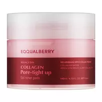 EQQUALBERRY Collagen Pore Tight Up Gel Toner Pad – poras sutraukiantys toniko padeliai
