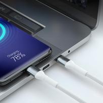 3mk Hyper Cable N-SERIES USB-C / USB-C 1m 20V/3A 60W laidas - baltas