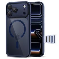 "Tech-Protect Magpeak Magsafe CC" dėklas "iPhone 17 Pro Max" - skaidrus, tamsiai mėlynas