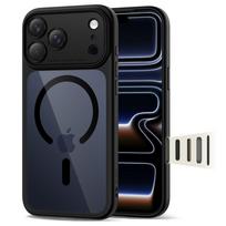 "Tech-Protect Magpeak Magsafe CC" dėklas "iPhone 17 Pro Max" - skaidrus, juodas