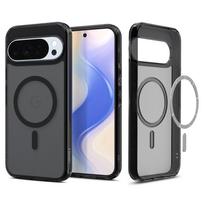 Spigen Ultra Hybrid Mag dėklas, skirtas Google Pixel 10 Pro XL, su MagSafe, skaidrus ir juodas