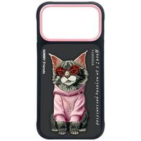 Nimmy Glasses Cool Cat dėklas telefonui iPhone 17 Pro - juodas