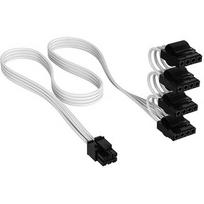 Corsair Elite Premium Individually Sleeved Peripheral Power Cable (4 connectors) Type-4, White CP-8920398