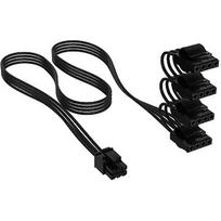 Corsair Elite Premium Individually Sleeved Peripheral Power Cable (4 connectors) Type-4, Black CP-8920397