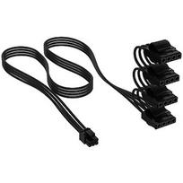 Corsair Elite Premium Individually Sleeved Peripheral Power Cable (4 connectors) Type-5, Black CP-8920456