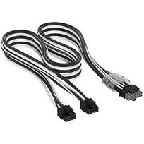 Corsair Elite Premium Individually Sleeved, 2x 8-Pin to PCIe 12V-2x6 600W Cable, Type-5, Black/White CP-8920429