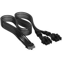 Corsair Elite Premium Individually Sleeved, PCIe 12V-2x6 to 2x 8-pin (6+2 split) PCIe Cable, Black CP-8920435