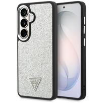 Guess dėklas Fixed Glitter Triangle MagSafe skirtas Samsung Galaxy S26 Plus sidabrinis