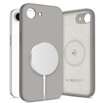 Tech-Protect Silikoninis MagSafe Dėklas for iPhone 16E / 17E - pilkas