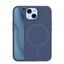 Silikoninis Thin Mag dėklas for iPhone 14 6,1" tamsiai mėlynas