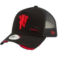 Trucker kepuraitė - Manchester United - Juoda/Raudona - Reguliuojama - A-formos - Kvėpuojanti tinklinė dalis juoda