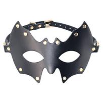 Sex Toys Rivet Decorated Mask Soft Faux Leather Adjustable Straps Irregular Hollow Eye Mask Windows Seductive Role Playing Artifact juoda
