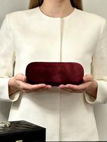 Gucci raudonas aksominis kietas akinių nuo saulės dėklas