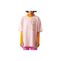 Adidas × Stella McCartney Collaboration Letter Print Sports Short Sleeve T-Shirt Unisex Tops Pink IA7711 XL
