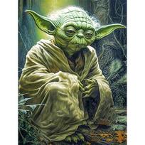Disney deimantinė tapyba Yoda iš Žvaigždžių karų Realistiška iliustracija Sienos dekoracija Pilna deimantinė kryželiu siuvinėjimo rinkinys DIY Dovana Namų dekoracija Round 20x30cm
