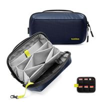 tomtoc Gadget Pouch Accessory Large Compatible with MacBook Mobile USB PC Multipurpose Business Home Navy Bag, Capacity, Adapter, Cables, Devices,