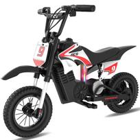 Elektrinis vaikiškas motociklas - RCB - R9X PRO - 350W variklis - 36V/5.2Ah baterija - 3 greičiai (10/15/25 km/h) raudona