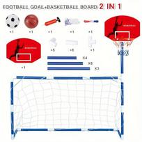 2-in-1 Soccer Goal & Basketball Hoop: Fun Parent-Child Interactive Sports Toys for Kids! Sensory integration training, gift