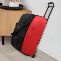 Rolling Duffel Bag Portable Travel Luggage for Outdoor Business Trip Picnic raudona