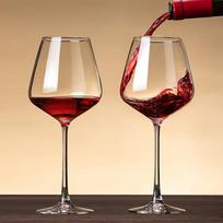 CRISTALGLASS Burgundijos spalvos krištolinis raudonojo vyno stiklo rinkinys