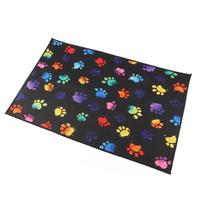 Paw Pattern Pet Bowl Mat Cat Dog Bed Mat Water Dispenser Dog Water Bowl Suitable for Food Water Bowl S 40X60cm juoda