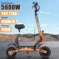 ES 2025 Galingas Z36 elektrinis paspirtukas 5600W-60V-28AH 11 colių visureigio padangos Elektrinis paspirtukas Didžiausias greitis 70km/h Didžiausias atstumas 70-85km GT08-5600W60V27AH