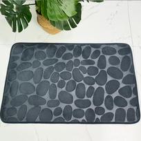 Pebble Embossed Water-Absorbing Anti-Slip Bathroom Floor Mat U-Shaped 40x50 CM tamsiai pilka spalva