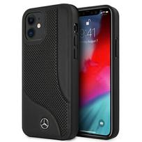 Etui do iPhone 12 mini Mercedes Leather Perforated czarne