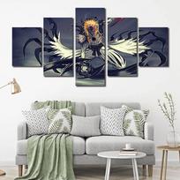 Meno moduliniai paveikslai 5 vnt. Japonų anime Kurosaki Ichigo Bleach drobės tapyba Namų dekoras Sieniniai plakatai HD spaudiniai Rėmas 40x60 40x80 40x100cm