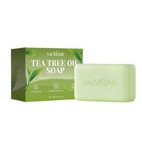 SAUVASINE Tea Tree Oil Soap 100g, Deep Cleansing, Oil Control & Acne Relief, Gentle Non-Drying, Natural Plant Essential Oil, Unisex Face & Body Soap 1pc