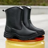 Men's Winter High-Top Wool-Fur Lined Non-Slip Snow Boots 40