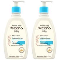 Aveeno Kūdikio švelnus drėkinamasis prausiklis & šampūnas (2-Paketas)