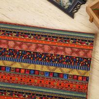 Tribal Etninis Medvilnės Lino Audinys Bohemietiško Spaudinio Medžiaga Siuvimui Suknelėms Vintažinis Staltiesė Užuolaida Pagalvės Užvalkalas Namų Dekoras 70x45CM raudona