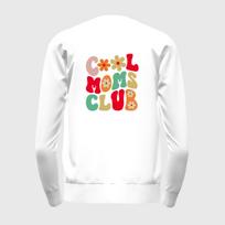 Baltas džemperis COOL MOMS CLUB